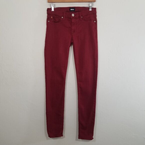 Hudson Jeans Denim - Hudson Jeans KRISTA Super Skinny Stretch Jeans Red Size 27